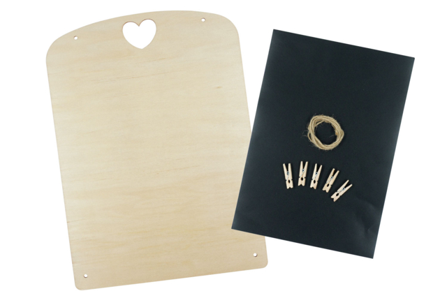 Large Wooden Memo to Assemble - 4 - Wooden Chalkboards - 10doigts.com - Ardoise en bois à décorer - 10doigts.fr