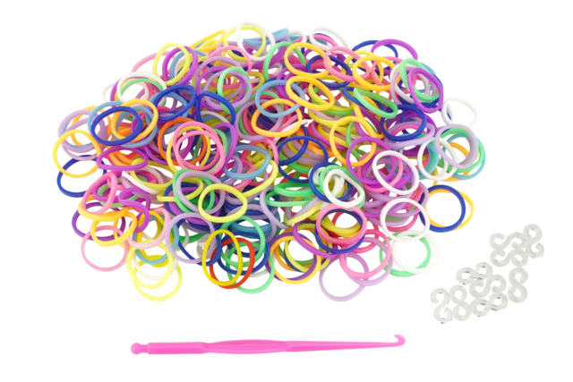 Mini Elastic Kit - 300 Elastics - 4 - Elastic Bracelets - 10doigts.com - Bracelets en élastiques - 10doigts.fr