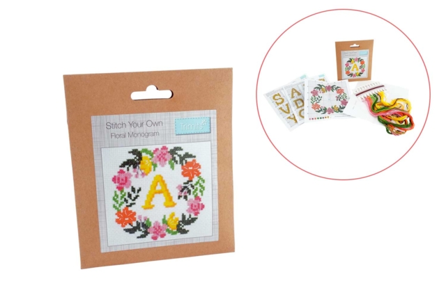 Cross Stitch Kit: Personalized Monogram - 1 - Sewing Kits - 10doigts.com - Kits Mercerie - 10doigts.fr
