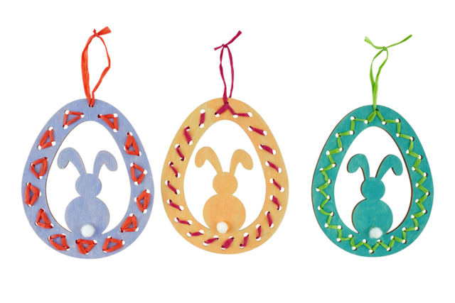 Easter Weaving Hangings - 6 Pieces - 2 - Easter Craft Kits - 10doigts.com - Kits créatifs Pâques - 10doigts.fr