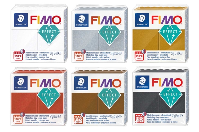 FIMO: Set of 5 Metallic Colors - 1 - Fimo Clay Promotional Packs - 10doigts.com - Packs Promo pâtes Fimo : des assortiments exclusifs au meilleur prix - 10doigts.fr