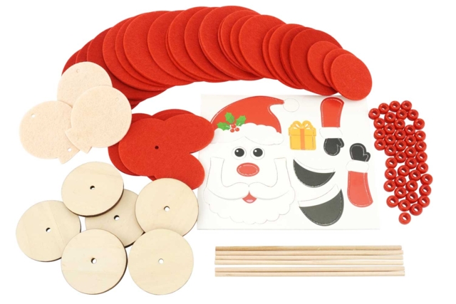 Felt Christmas Fathers to Assemble - 6 Pieces - 2 - Christmas Creative Kits for Children - 10doigts.com - Kits créatifs de Noël pour les enfants - 10doigts.fr