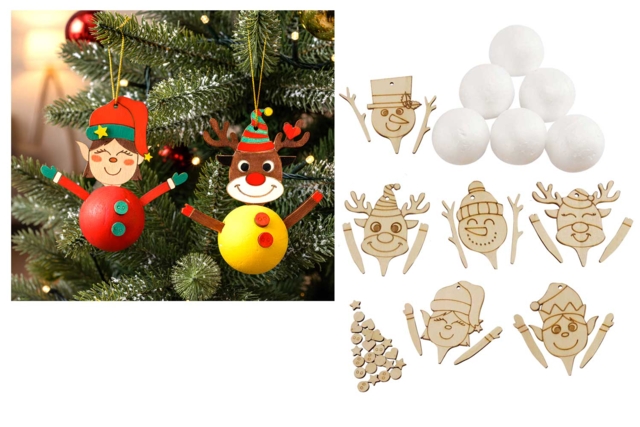 Kit personajes de Navidad a fabricar - 6 unidades - Kits créatifs de Noël pour les enfants - 10doigts.fr