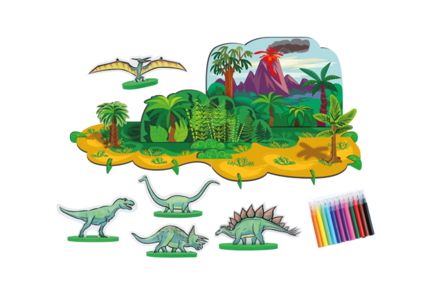 Dinosaur Kit - Construction and Magic Plastic - 5 - 3D Construction Kit - 10doigts.com - Kit plastique fou : des coffrets créatifs prêts à l'emploi - 10doigts.fr