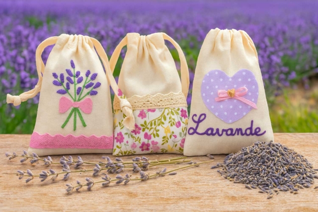 Lavender Pouch Kit - 6 Pieces - 1 - Cotton, Linen - Textiles - 10doigts.com - Coton, lin - Textiles - 10doigts.fr
