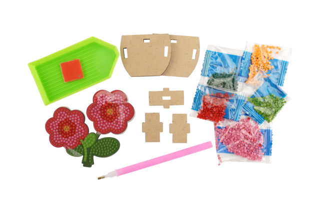 Flower Pot Diamond Painting Kit - 2 - Diamond Painting: Complete Kit - 10doigts.com - Diamond Painting : Kit complet - 10doigts.fr