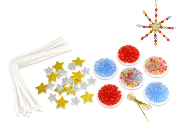 Star Bead Suspensions to Make - 12 Pieces - 2 - Ready-to-use Kits - 10doigts.com - Kits clés en main - 10doigts.fr