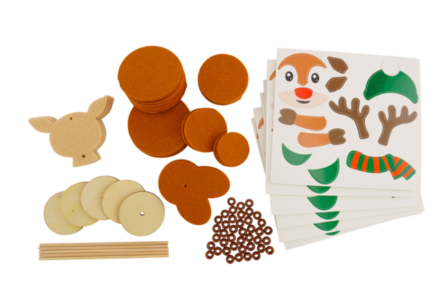 Kit reno de Navidad de fieltro - Kits créatifs de Noël pour les enfants - 10doigts.fr