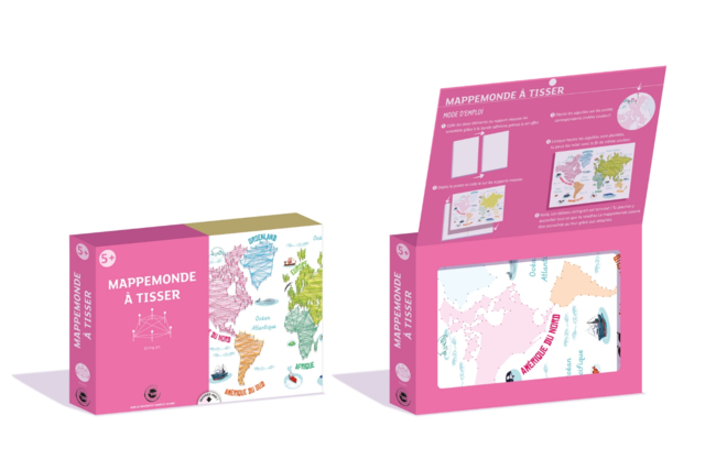 World Map Craft Kit - String Art Activity - 3 - String Art Kit - 10doigts.com - Coffret String Art - 10doigts.fr
