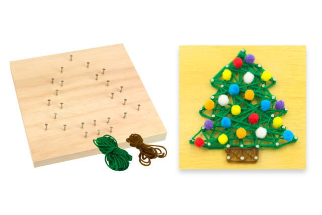 kit de string art árbol de Navidad - String Art pour enfants : l'art de créer avec des fils - 10doigts.fr
