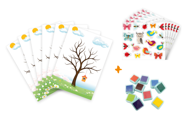 Tree Print Kit - 6 Panels - 2 - Educational Kits - 10doigts.com - Kits éducatifs : le plaisir d'apprendre par la manipulation - 10doigts.fr