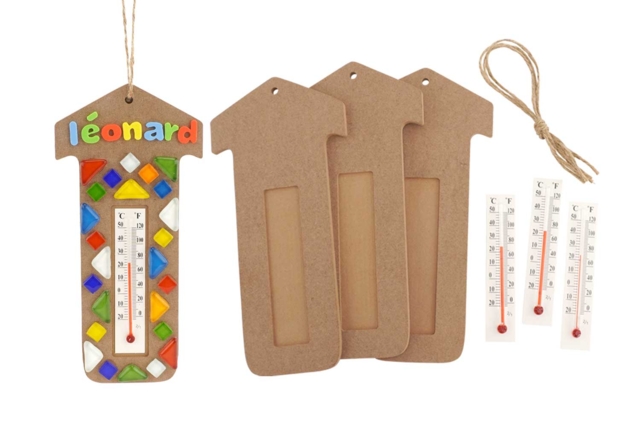 Wooden House Thermometers Kit - 4 Pieces - 1 - Wooden Objects for the Home - 10doigts.com - Objets en bois à décorer pour la maison - 10doigts.fr