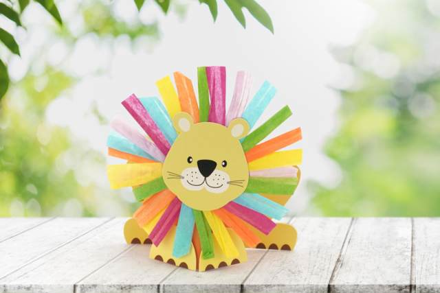 Multicolored Mane Lion Kit - 6 Lions - 1 - Animal and Nature Kits - 10doigts.com - Kits animaux et nature : créez votre propre univers sauvage - 10doigts.fr