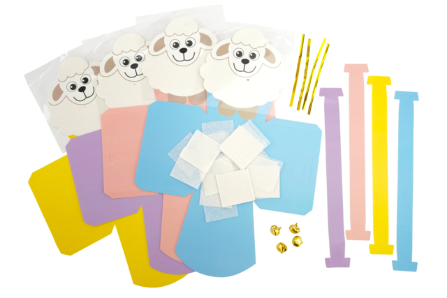 Kits cestas ovejas, el material - Paniers de Pâques - 10doigts.fr