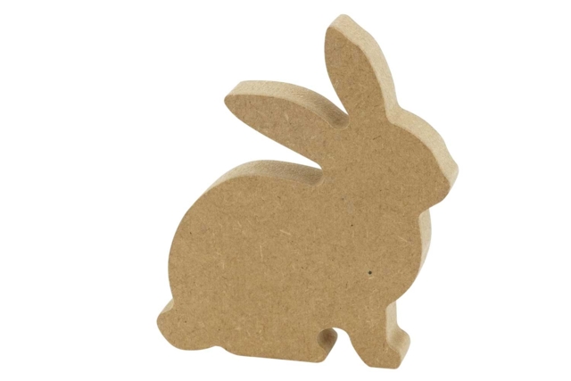 Wooden Rabbit Silhouette for Decoration - 1 - Easter Decor Supports - 10doigts.com - Supports de Pâques à décorer - 10doigts.fr