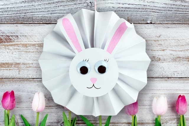 Conejito lindo de papel - Ramettes de papiers - 10doigts.fr