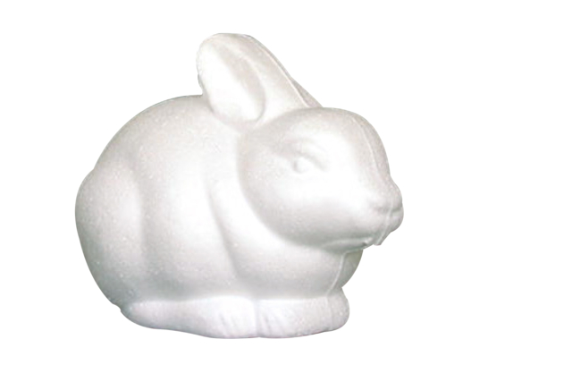 Styrofoam Rabbit - 1 - Styrofoam - Decorative Supports - 10doigts.com - Polystyrène - Supports à décorer - 10doigts.fr