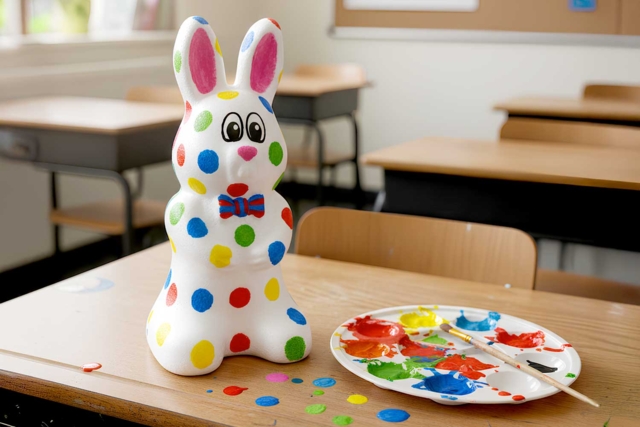 Standing Styrofoam Rabbit - 2 - Styrofoam - Decorative Supports - 10doigts.com - Polystyrène - Supports à décorer - 10doigts.fr