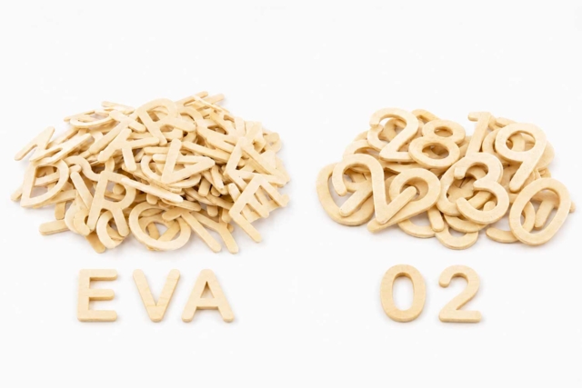 wooden letters and numbers - Décorations en bois brut : tranches et bois naturel déco - 10doigts.fr