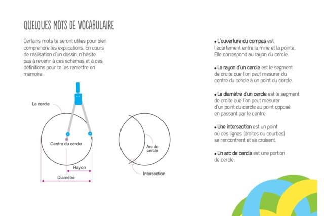 Book: Drawing with a Compass - 3 - Coloring Books and Drawings - 10doigts.com - Livres activités créatives - 10doigts.fr