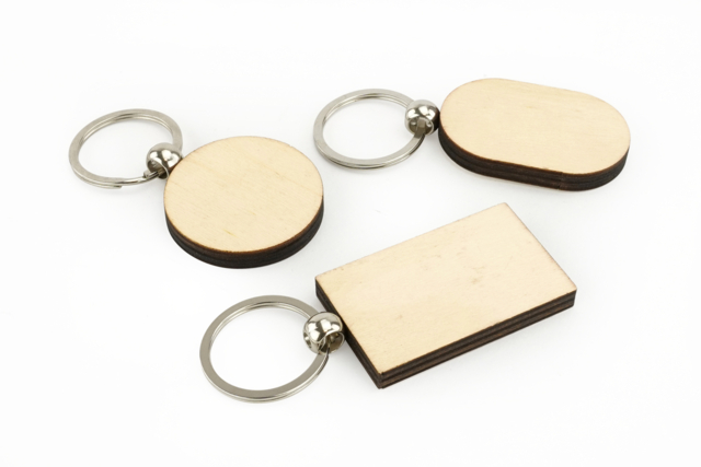 Assorted Wooden Keychains - 30 Pieces - 4 - Wooden Jewelry and Keychains - 10doigts.com - Bijoux et porte-clés en bois à décorer - 10doigts.fr