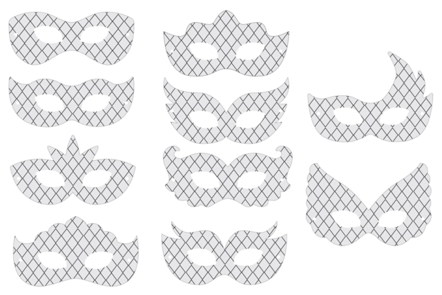 Harlequin Wolf Coloring Masks - 10 Designs - 5 - Creative Masks for Kids - 10doigts.com - Masques créatifs enfants - 10doigts.fr