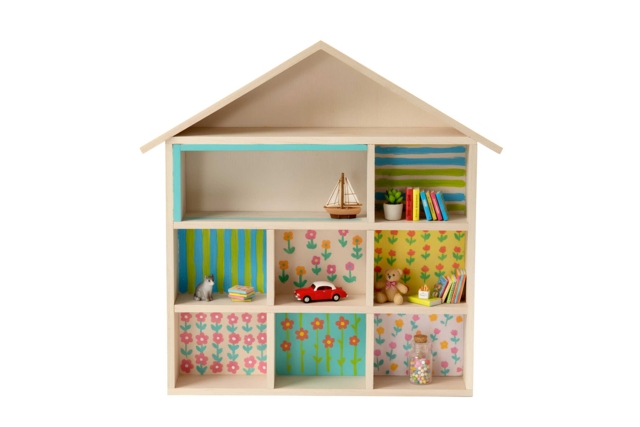 Shelf House - 4 - Hanging Decorations and Wall Decor - 10doigts.com - Suspensions et déco murale en bois à décorer - 10doigts.fr