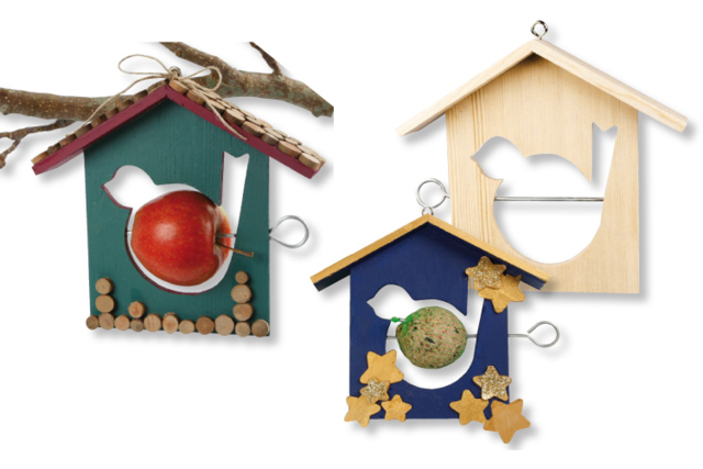 Wooden Bird Feeder to Hang - 6 - Wooden Birdhouses and Feeders - 10doigts.com - Nichoirs, mangeoires et refuges en bois à décorer - 10doigts.fr