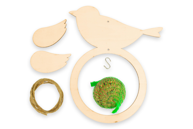 Bird Feeders + Fat Balls - 6 pcs - 4 - Wooden Birdhouses and Feeders - 10doigts.com - Nichoirs, mangeoires et refuges en bois à décorer - 10doigts.fr