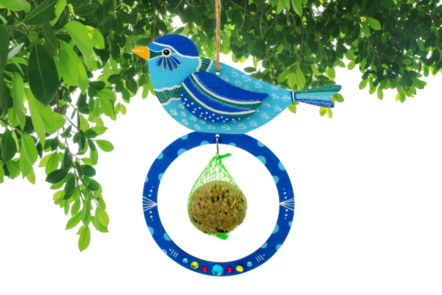 Bird Feeders + Fat Balls - 6 pcs - 2 - Wooden Birdhouses and Feeders - 10doigts.com - Nichoirs, mangeoires et refuges en bois à décorer - 10doigts.fr