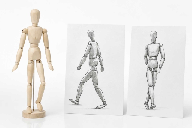 Wooden articulated mannequin, 30 cm - Accessoires de dessin Beaux-Arts - 10doigts.fr