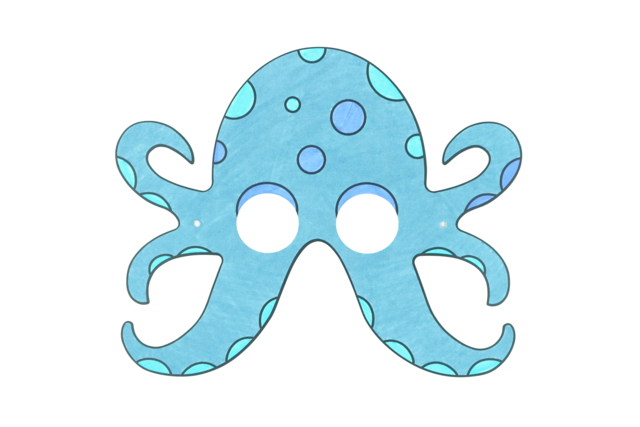 Marine Animal Masks - 4 Pieces - 4 - Coloring Masks - 10doigts.com - Masques à colorier pour enfants - 10doigts.fr