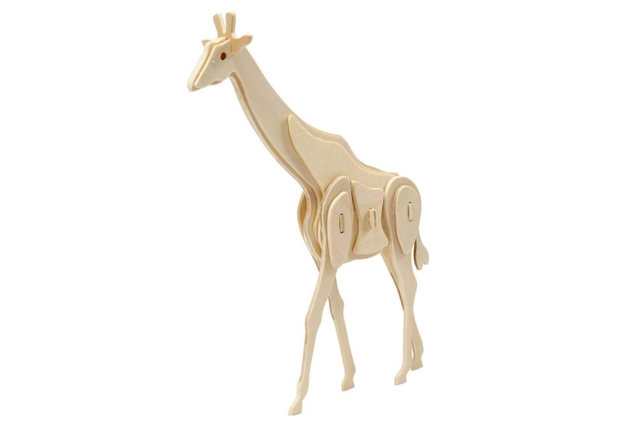 3D Natural Wood Giraffe Kit - 1 - Wood Models - 10doigts.com - Maquettes en bois - 10doigts.fr