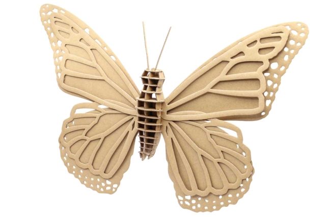 Butterfly to Assemble - 1 - Cardboard Models - 10doigts.com - Maquettes en carton - 10doigts.fr