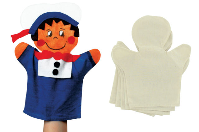 Cotton Puppets - 6 Pieces - 1 - Cotton, Linen - Textiles - 10doigts.com - Coton, lin - Textiles - 10doigts.fr
