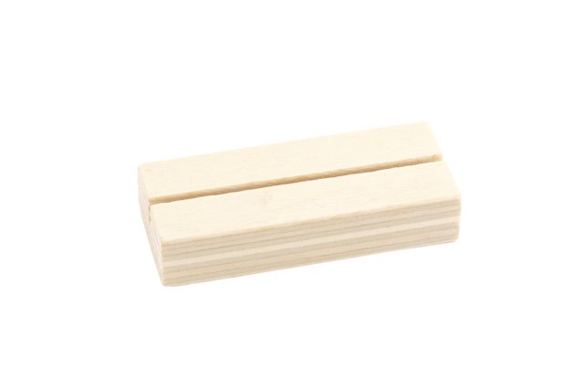 Marcasitios de madera con ranura - 4 pcs - Cadres photo en bois à décorer - 10doigts.fr