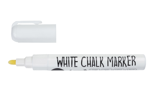 Rotulador de tiza blanco - Feutre marqueur craie liquide - 10doigts.fr