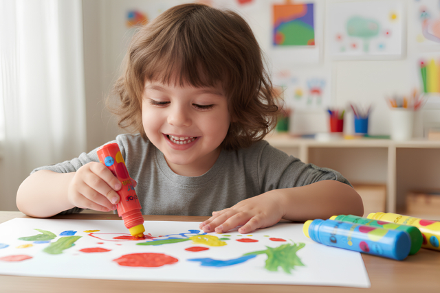 Gouache Stampers with Foam Tip - 12 Pieces - 2 - Gouache Marker - 10doigts.com - Marqueur gouache : la peinture facile et sans dégât pour les enfants - 10doigts.fr