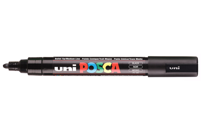Posca Black Marker - 1 - POSCA Markers - 10doigts.com - Marqueurs POSCA : la référence mondiale de la peinture nomade - 10doigts.fr