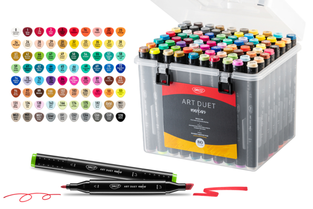 rotuladores doble punta con tinta a base de alcohol action dibujo - Bullet Journal, Planner - 10doigts.fr
