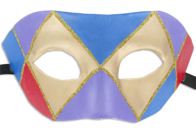 Rigid Venetian Masks - 12 Pieces - 6 - Carnival Masks - 10doigts.com - Masques de Carnaval à décorer, à colorier ou à gratter pour les enfants - 10doigts.fr