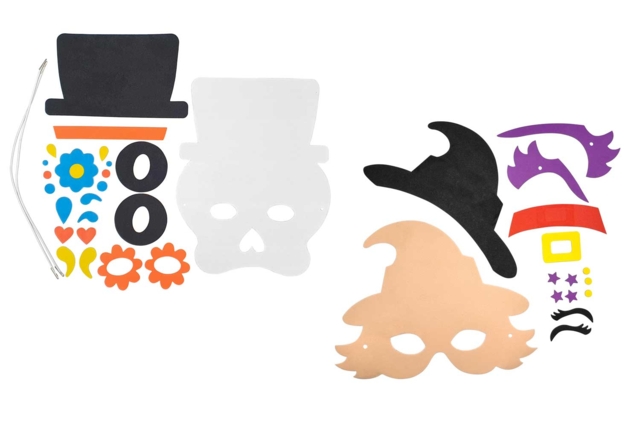 Halloween Masks Kit: Witch and Skull - 2 - DIY Costumes - 10doigts.com - Déguisements à fabriquer soi-même - 10doigts.fr