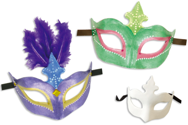 Máscara veneciana para decorar - Masques de Carnaval à décorer, à colorier ou à gratter pour les enfants - 10doigts.fr