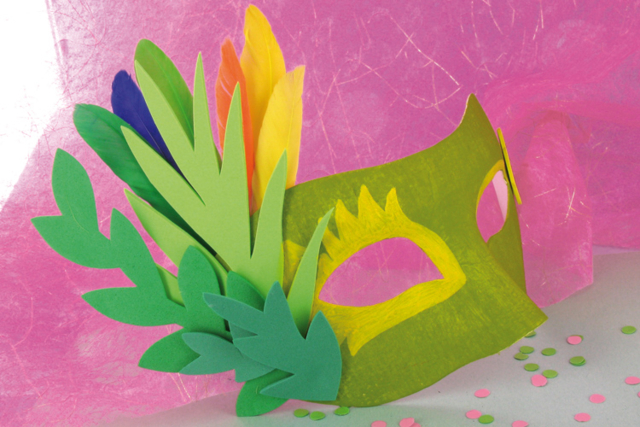 Máscara veneciana de papel comprimido - Masques créatifs enfants - 10doigts.fr