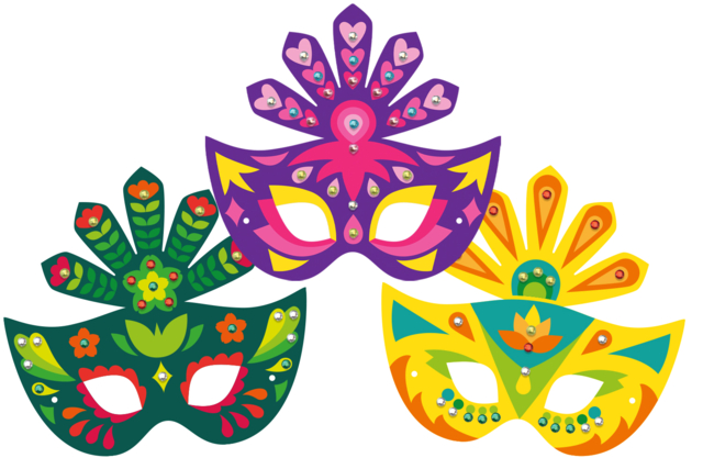máscaras carnaval coloridas - Masques de Carnaval - 10doigts.fr