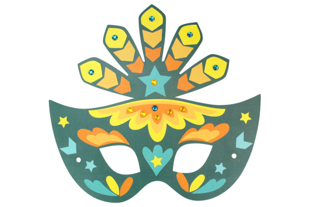 Máscaras de carnaval + gomets + strass - Masques de Carnaval - 10doigts.fr