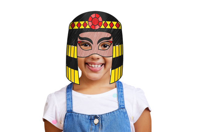 Egyptian Coloring Masks - 4 Pieces - 3 - Coloring Masks - 10doigts.com - Masques à colorier pour enfants - 10doigts.fr