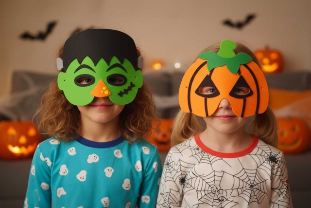 máscaras halloween goma eva - Kits créatifs Halloween - 10doigts.fr