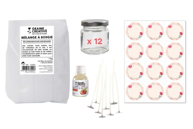 Strawberry Candle Kit - 12 Candles - 2 - Books and Candle Kits - 10doigts.com - Livres et Kits Bougies - 10doigts.fr