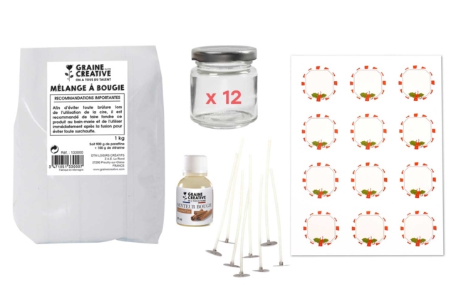 material Kit velas Navidad - 12 velas - Livres et Kits Bougies - 10doigts.fr